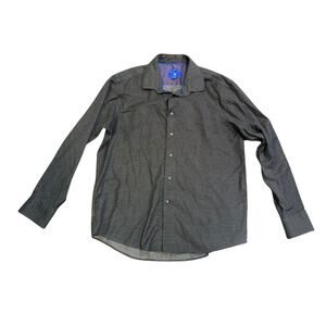 Egara Men Dress Slim Fit Long Sleeve Shirt Size XL Business Casual Office